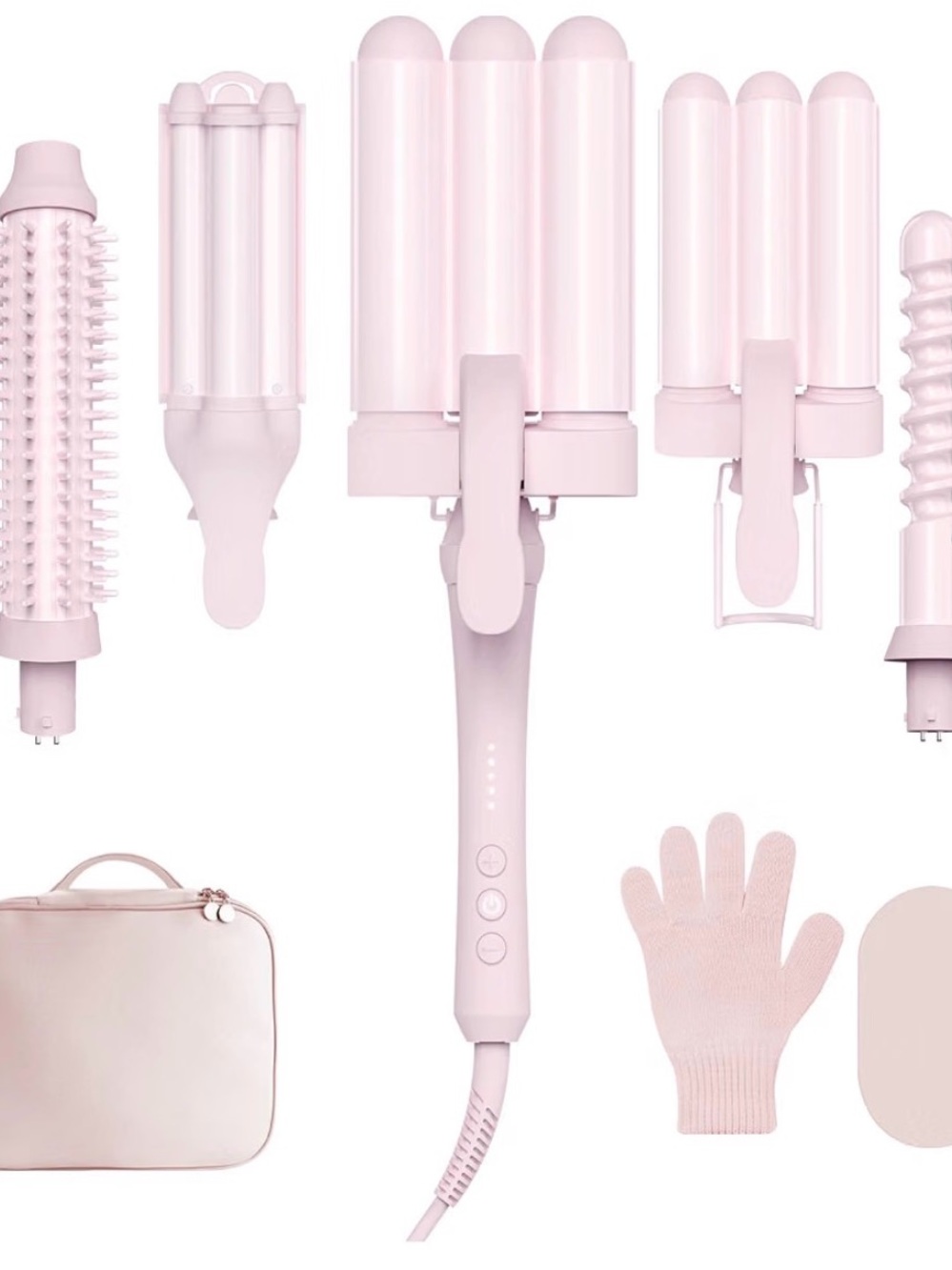 SPPZCUR Curling Iron Set 7-in-1, Curling Wand Set 7 Interchangeable Barrels